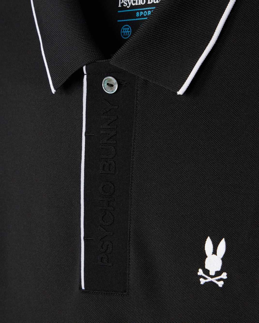 Polos Psycho Bunny Perinton Sport Polo Noir Homme | OTH-06569110